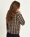 Giulia e Tu Jacquard-Strickjacke pied-de-poule