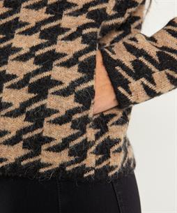 Giulia e Tu Jacquard-Strickjacke pied-de-poule