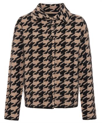 Giulia e Tu Jacquard-Strickjacke pied-de-poule