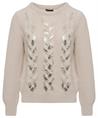 Giulia e Tu Kabelpullover mit Foliendruck