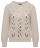 Giulia e Tu Kabelpullover mit Foliendruck