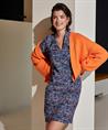 Giulia e Tu Kleid Tulpenausschnitt Bouclé-Print