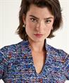 Giulia e Tu Kleid Tulpenausschnitt Bouclé-Print