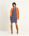 Giulia e Tu Kleid Tulpenausschnitt Bouclé-Print