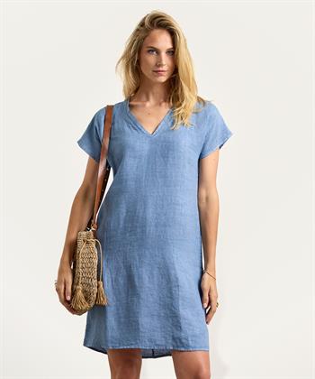 Giulia e Tu Leinenkleid V-Ausschnitt