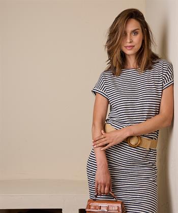 Giulia e Tu linnenmix shirt streepjes