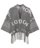 Giulia e Tu Poncho Strickjacke Buchstaben