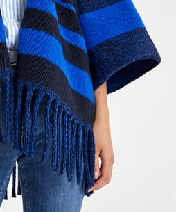 Giulia e Tu Poncho Strickjacke gestreift