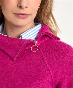 Giulia e Tu Pullover aus Wollmischung asymmetrischem Reißverschluss