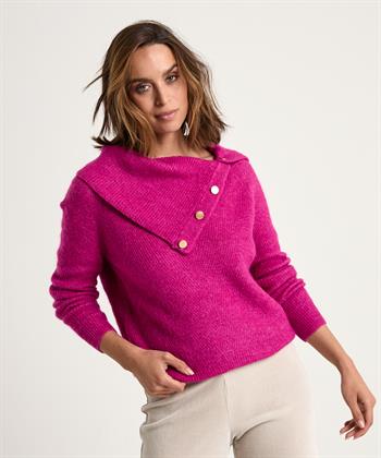 Giulia e Tu Pullover aus Wollmischung mit Rollkragen und Knöpfen
