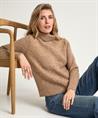 Giulia e Tu Rollkragenpullover aus Wollmischung mit V-Muster