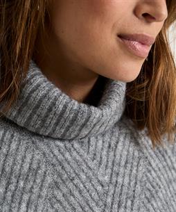 Giulia e Tu Rollkragenpullover aus Wollmischung mit V-Muster