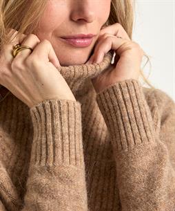Giulia e Tu Rollkragenpullover aus Wollmischung mit V-Muster