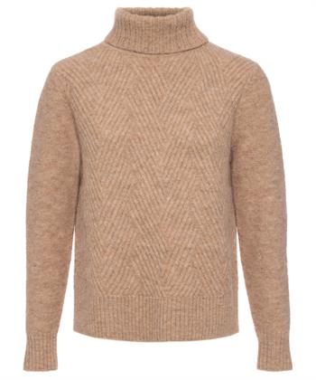 Giulia e Tu Rollkragenpullover aus Wollmischung mit V-Muster