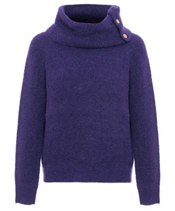 Giulia e Tu Rollkragenpullover diagonale Knöpfe