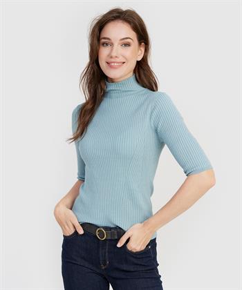 Giulia e Tu Rollkragenpullover Rippenstoff