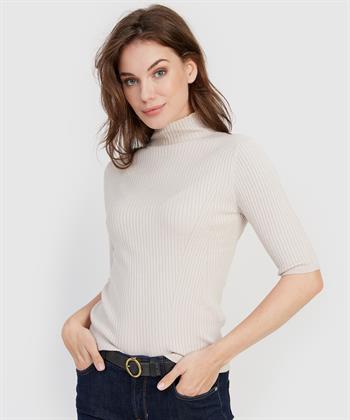 Giulia e Tu Rollkragenpullover Rippenstoff