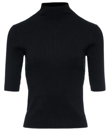 Giulia e Tu Rollkragenpullover Rippenstoff