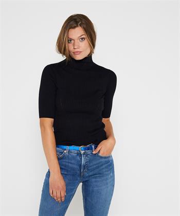 Giulia e Tu Rollkragenpullover Rippenstoff