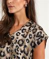 Giulia e Tu Seidenbluse mit Pantherprint