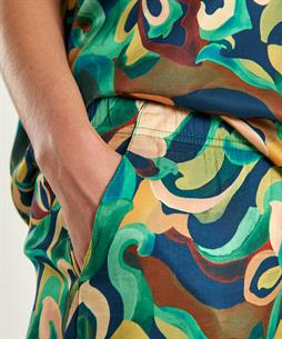 Giulia e Tu Seidenhose mit Blattdruck