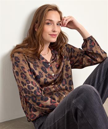 Giulia e Tu seidige Blousonjacke Leopardenmuster