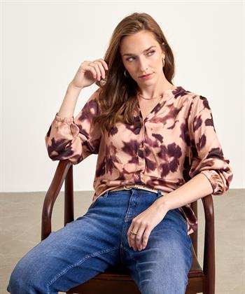 Giulia e Tu seidige Bluse faded flower