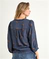 Giulia e Tu soft denim blouse borduursel