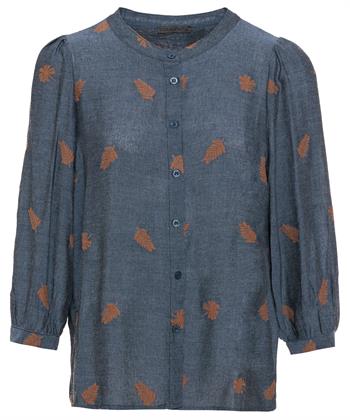 Giulia e Tu soft denim blouse borduursel