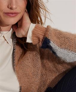 Giulia e Tu Swagger Strickjacke Mohair-Mischung Jacquard