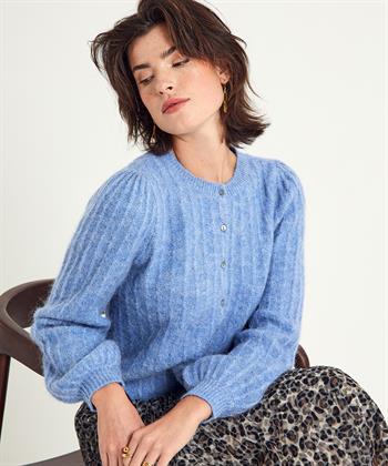 Giulia e Tu Wollmischung Strickjacke gerippt