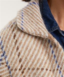Giulia e Tu Wollmischung Strickjacke Karo