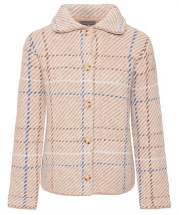 Giulia e Tu Wollmischung Strickjacke Karo