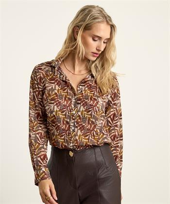 Hartford Baumwoll-Voile Bluse Blatt Panther Cinema