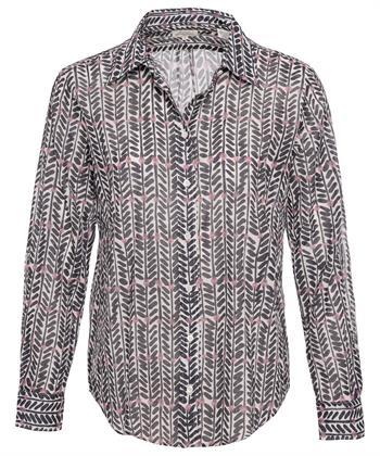 Hartford Baumwoll-Voile Bluse Fischgrät Coraz