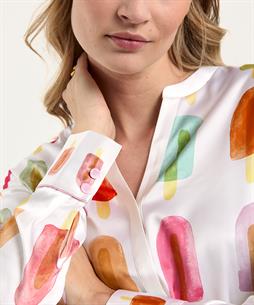 Herzen's Angelegenheit Seidenbluse Ice Cream Print