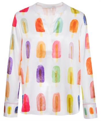 Herzen's Angelegenheit Seidenbluse Ice Cream Print