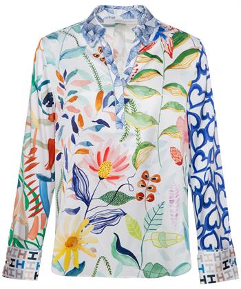 Herzen's Angelegenheit Seidenbluse mit Blumendruck