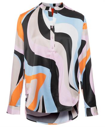 Herzen's Angelegenheit Seidenbluse mit Wirbeldruck