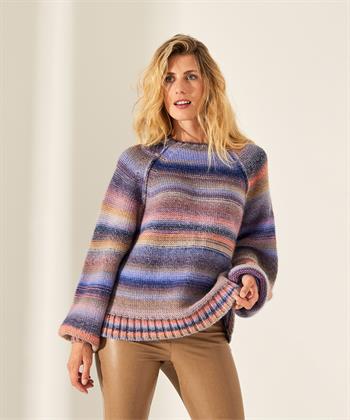 Jane Lushka übergroßer Pullover gestreift Wollmischung