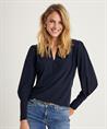 Japan TKY Bluse Travelstoff mit Puffärmel Cyara