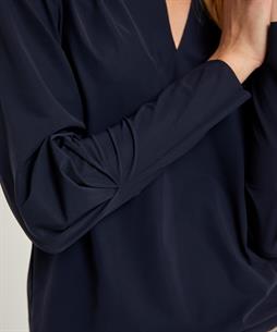 Japan TKY Bluse Travelstoff mit Puffärmel Cyara