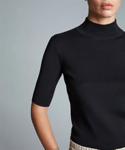 Japan TKY Rollkragenpullover Kurzarm Torak