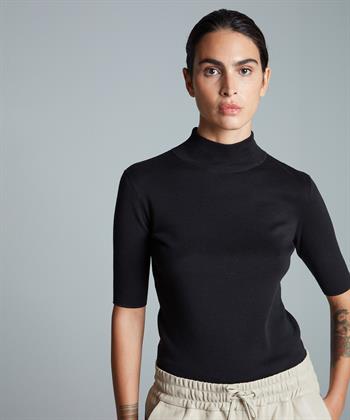 Japan TKY Rollkragenpullover Kurzarm Torak