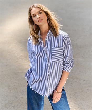 Joseph Ribkoff Bluse Streifen Perlen