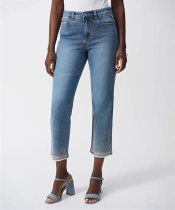 Joseph Ribkoff gerade Jeans mit Strassbesatz