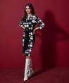 Joseph Ribkoff Jacquard Kleid Karo-Schleife