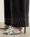 Joseph Ribkoff Jeans weitem Bein Strassstein