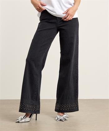 Joseph Ribkoff Jeans weitem Bein Strassstein