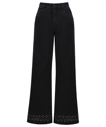 Joseph Ribkoff Jeans weitem Bein Strassstein